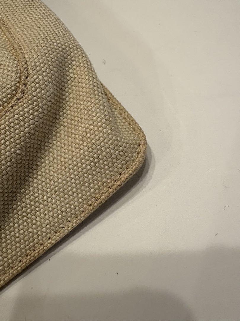 FENDI Shoulder Bag Purse FF Canvas Leather Off White Brown Beige Authentic