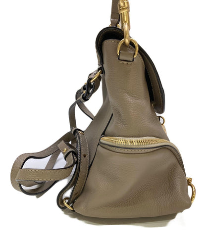 See By Chloe Backpack SMALL OLGA Leather Greige Authentic