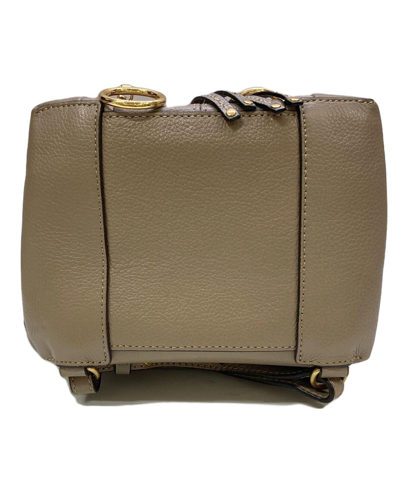 See By Chloe Backpack SMALL OLGA Leather Greige Authentic