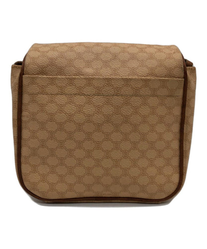 CELINE Shoulder Bag Purse OLD Macadam Beige Authentic