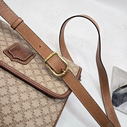 CELINE Shoulder Bag Purse Macadam Authentic