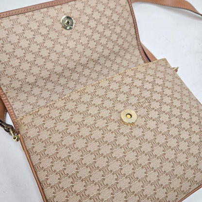 CELINE Shoulder Bag Purse Macadam Authentic