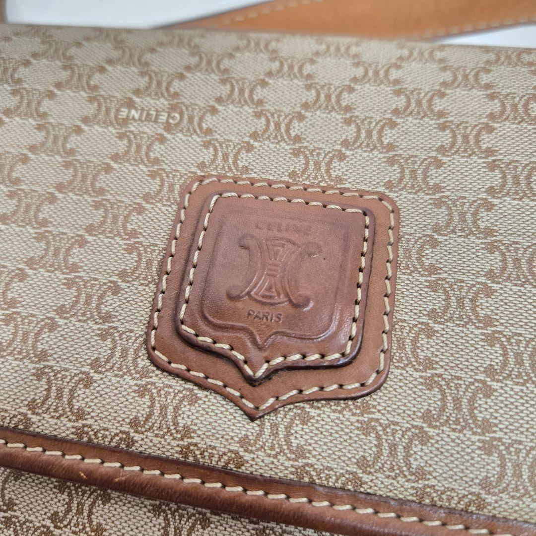 CELINE Shoulder Bag Purse Macadam Authentic