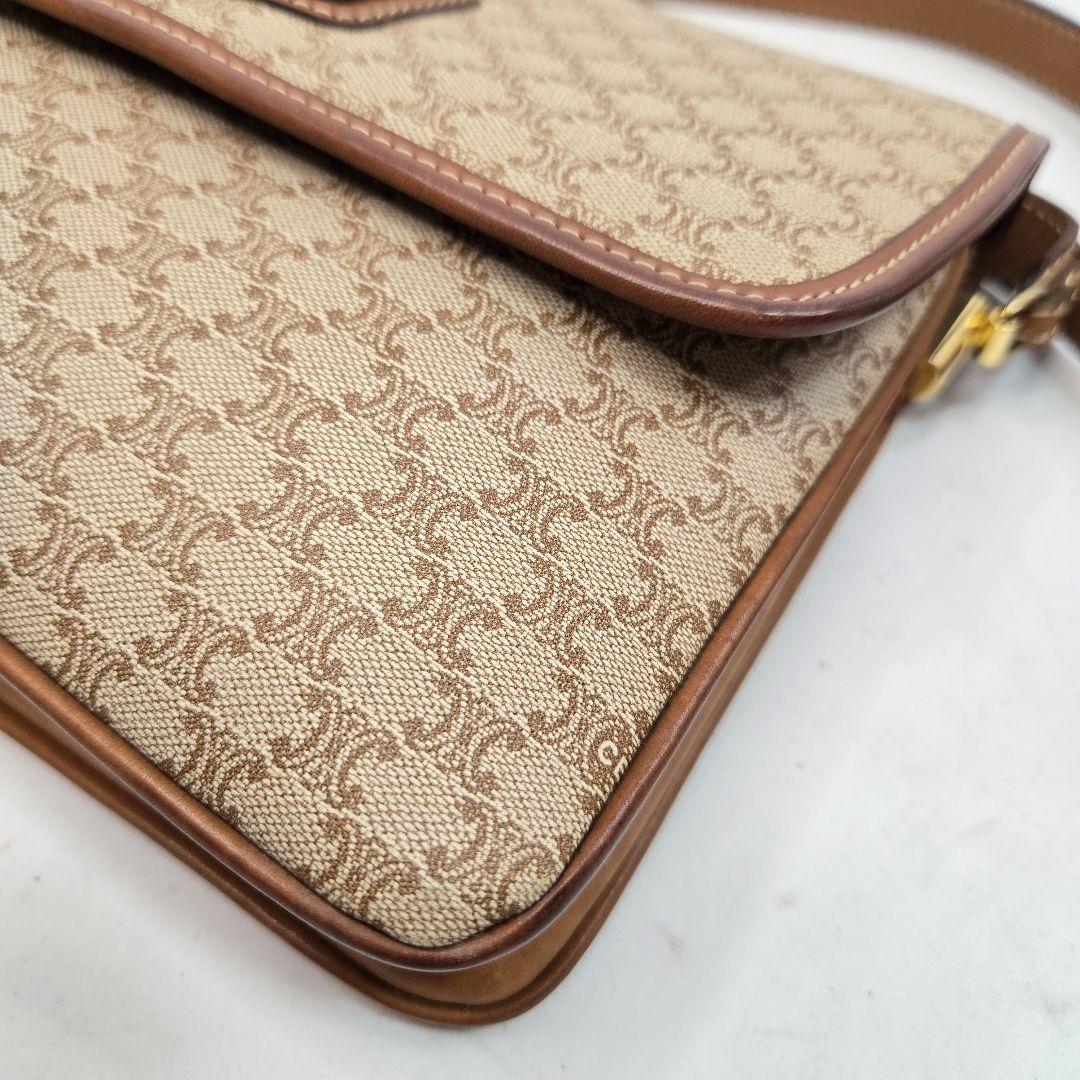 CELINE Shoulder Bag Purse Macadam Authentic