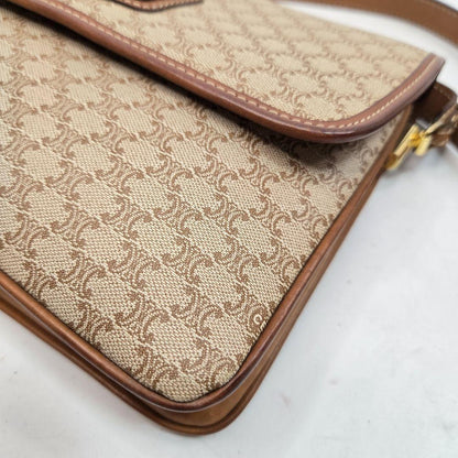 CELINE Shoulder Bag Purse Macadam Authentic