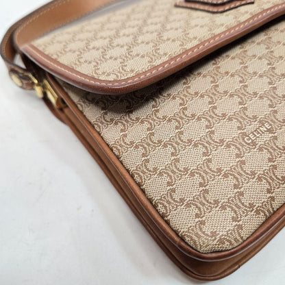 CELINE Shoulder Bag Purse Macadam Authentic