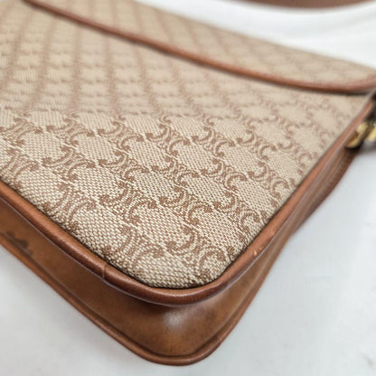 CELINE Shoulder Bag Purse Macadam Authentic