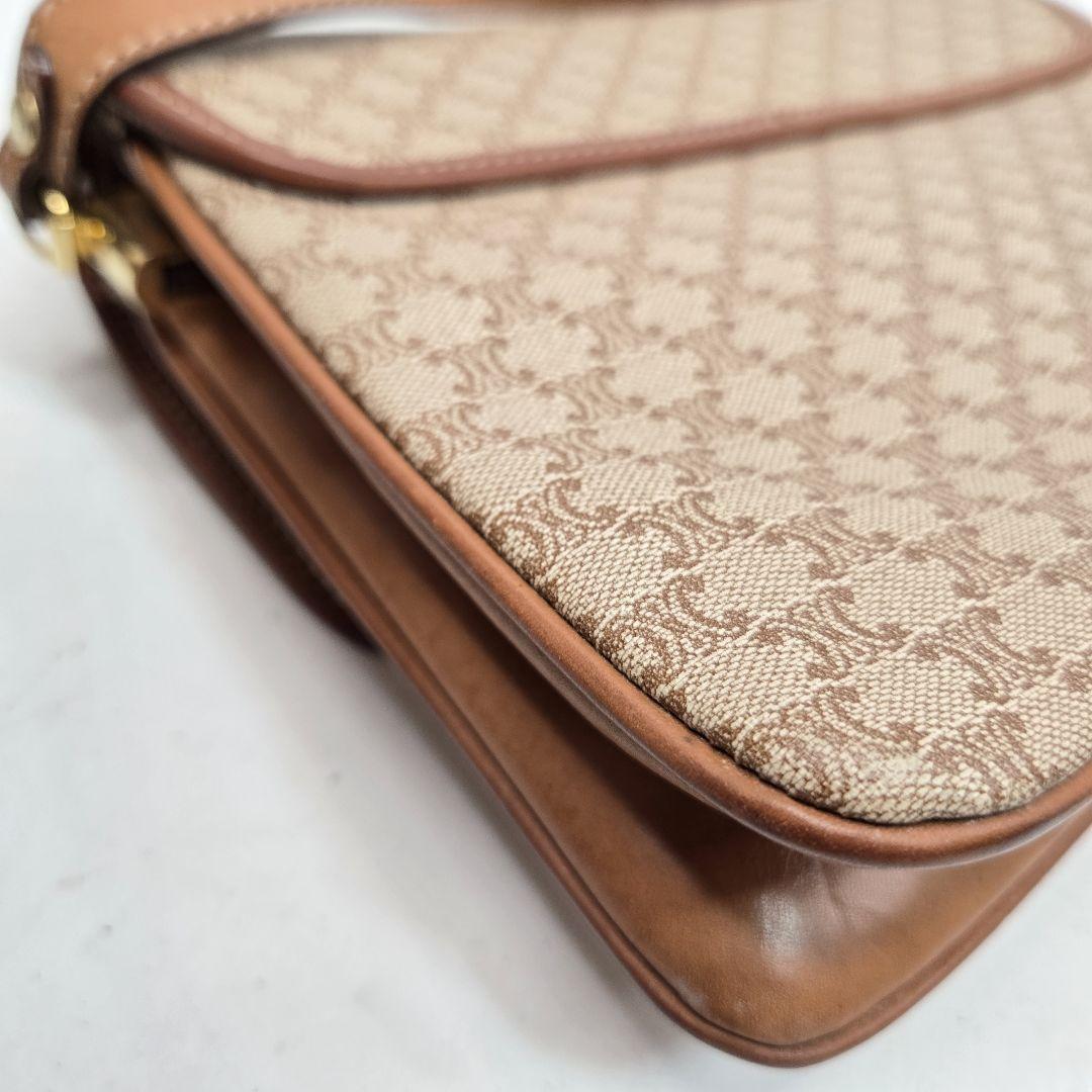 CELINE Shoulder Bag Purse Macadam Authentic