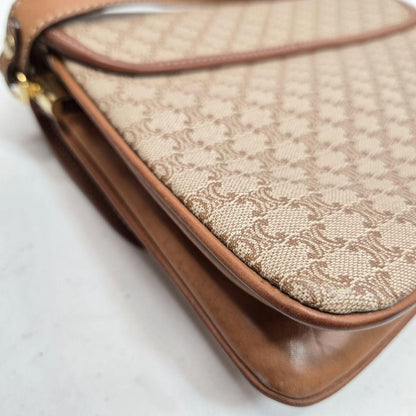 CELINE Shoulder Bag Purse Macadam Authentic