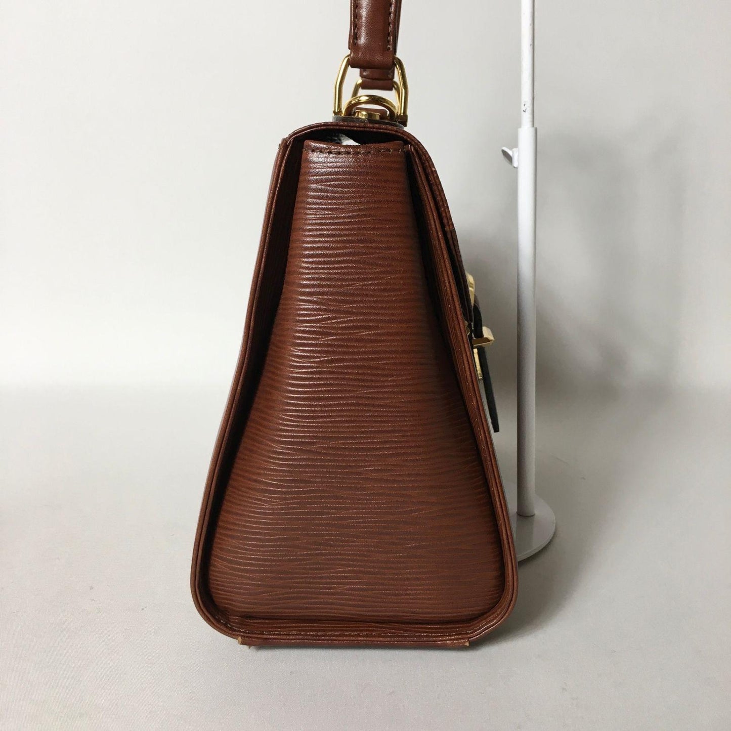 Valentino Garavani Hand Shoulder Bag Tote Purse 2way Leather Brown Authentic