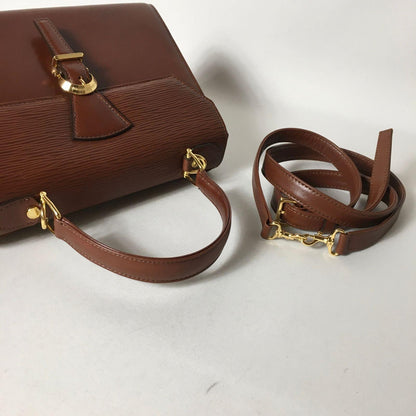 Valentino Garavani Hand Shoulder Bag Tote Purse 2way Leather Brown Authentic