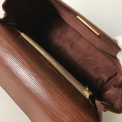 Valentino Garavani Hand Shoulder Bag Tote Purse 2way Leather Brown Authentic