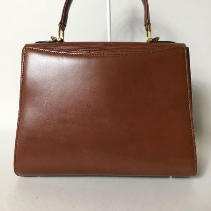 Valentino Garavani Hand Shoulder Bag Tote Purse 2way Leather Brown Authentic