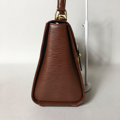 Valentino Garavani Hand Shoulder Bag Tote Purse 2way Leather Brown Authentic