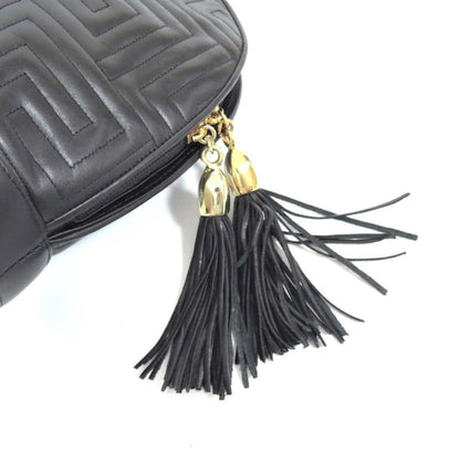 Valentino Hand Bag Tote Purse Leather Black Authentic