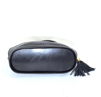 Valentino Hand Bag Tote Purse Leather Black Authentic