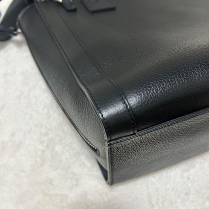 Mario Valentino Hand Shoulder Bag Tote Purse 2way Leather Black Authentic