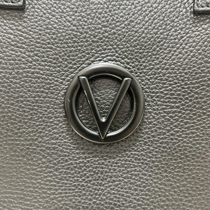 Mario Valentino Hand Shoulder Bag Tote Purse 2way Leather Black Authentic