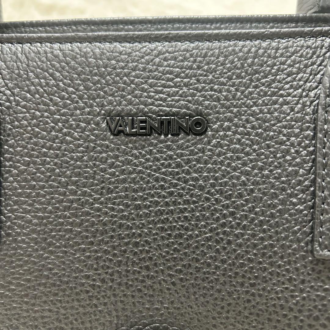 Mario Valentino Hand Shoulder Bag Tote Purse 2way Leather Black Authentic