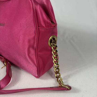 Valentino Garavani sport Shoulder Bag Purse Logo Nylon Leather Pink Authentic