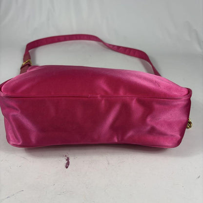 Valentino Garavani sport Shoulder Bag Purse Logo Nylon Leather Pink Authentic