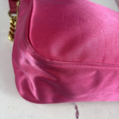 Valentino Garavani sport Shoulder Bag Purse Logo Nylon Leather Pink Authentic