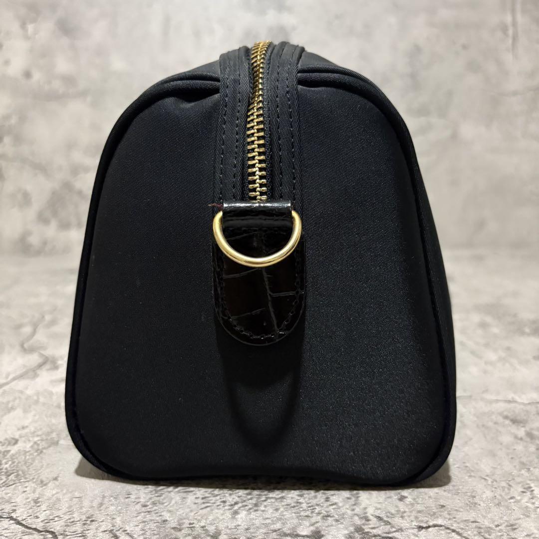 Valentino Garavani Shoulder Bag Purse Mini Boston 2way Logo Black Authentic