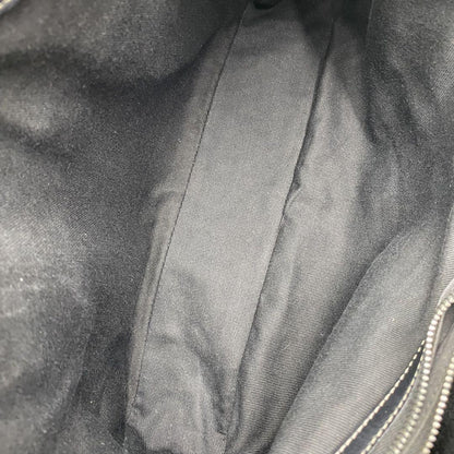 CELINE Hand Bag Tote Purse Boogie Macadam Nylon Canvas Leather Gray Authentic