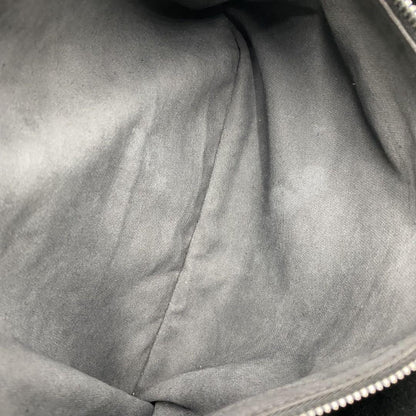 CELINE Hand Bag Tote Purse Boogie Macadam Nylon Canvas Leather Gray Authentic