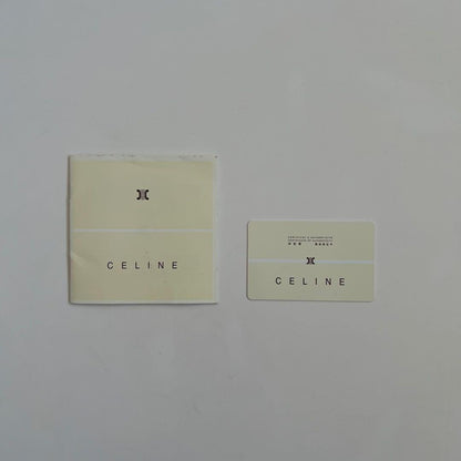 CELINE Hand Bag Tote Purse C Macadam Suede Leather Brown Authentic