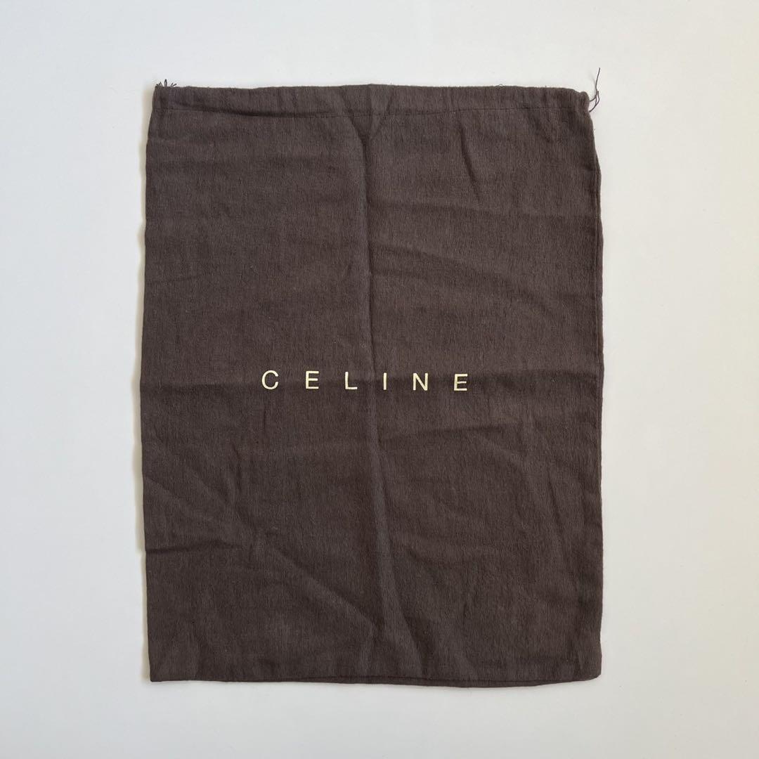 CELINE Hand Bag Tote Purse C Macadam Suede Leather Brown Authentic