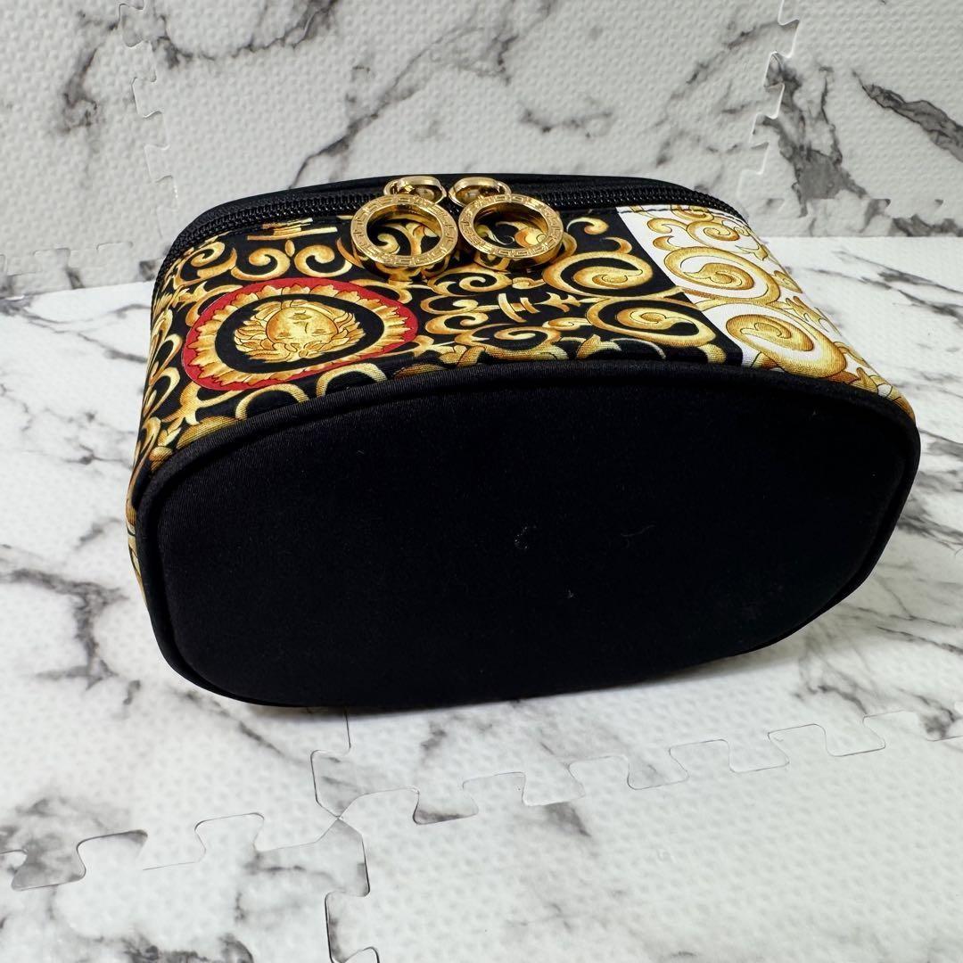 VERSACE Accessory Hand Pouch Medusa Fabric Canvas Nylon PVC Leather Multicolor