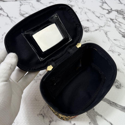 VERSACE Accessory Hand Pouch Medusa Fabric Canvas Nylon PVC Leather Multicolor