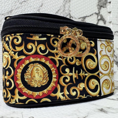VERSACE Accessory Hand Pouch Medusa Fabric Canvas Nylon PVC Leather Multicolor
