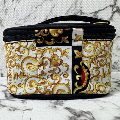 VERSACE Accessory Hand Pouch Medusa Fabric Canvas Nylon PVC Leather Multicolor