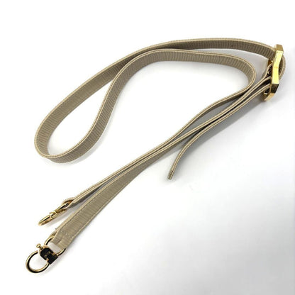 Valentino Garavani Hand Bag Tote Purse Logo Leather Beige Authentic