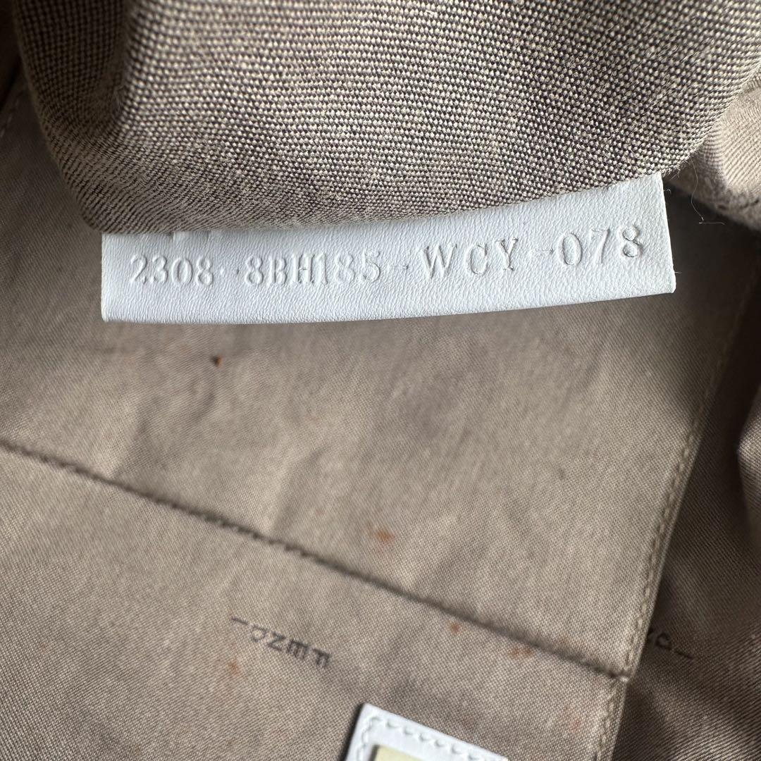 FENDI Hand Bag Tote Purse FF Logo Canvas Leather Brown Beige Authentic