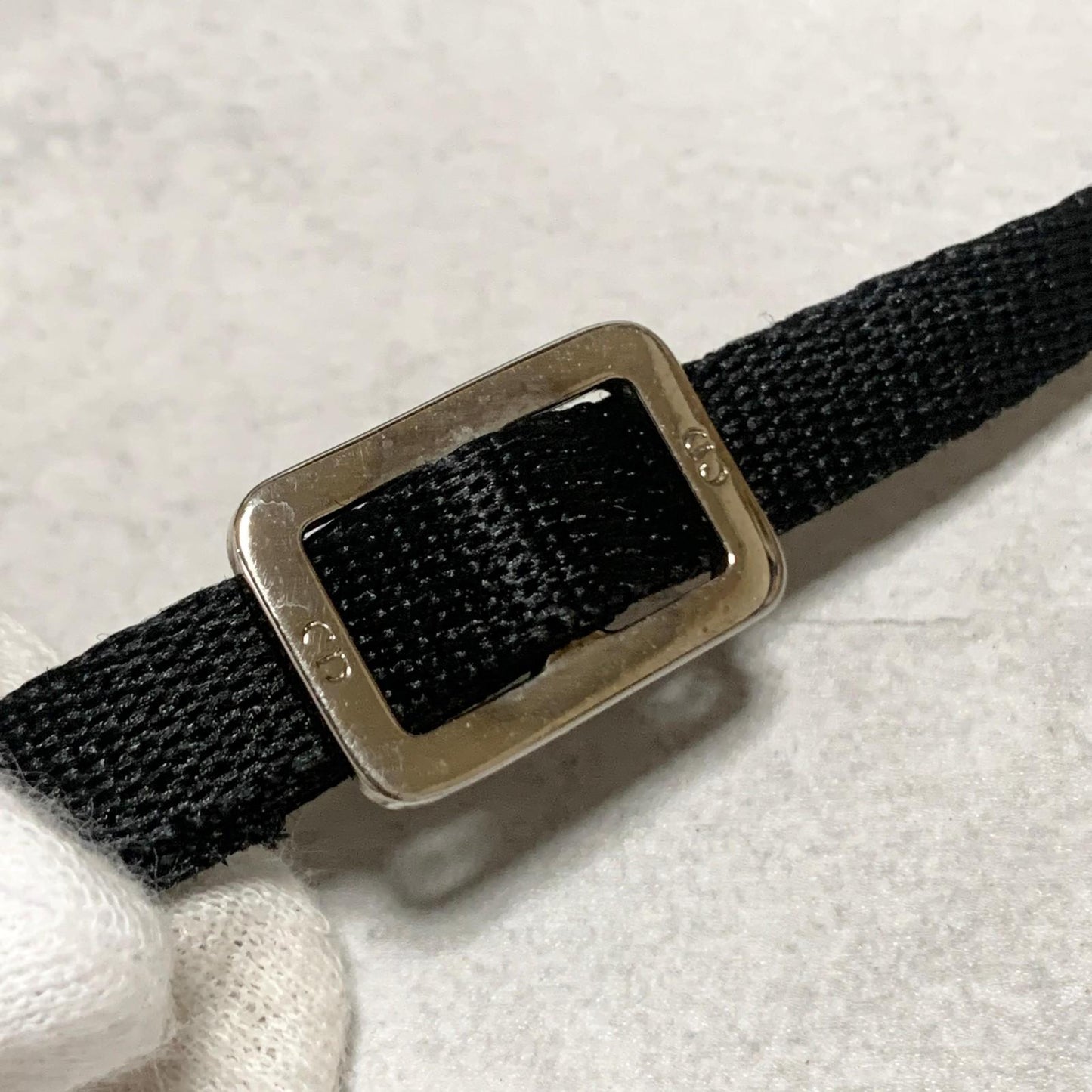 Christian Dior Pouch Trotter Accessory Pouch Purse Cosmetic Canvas Gray Auth