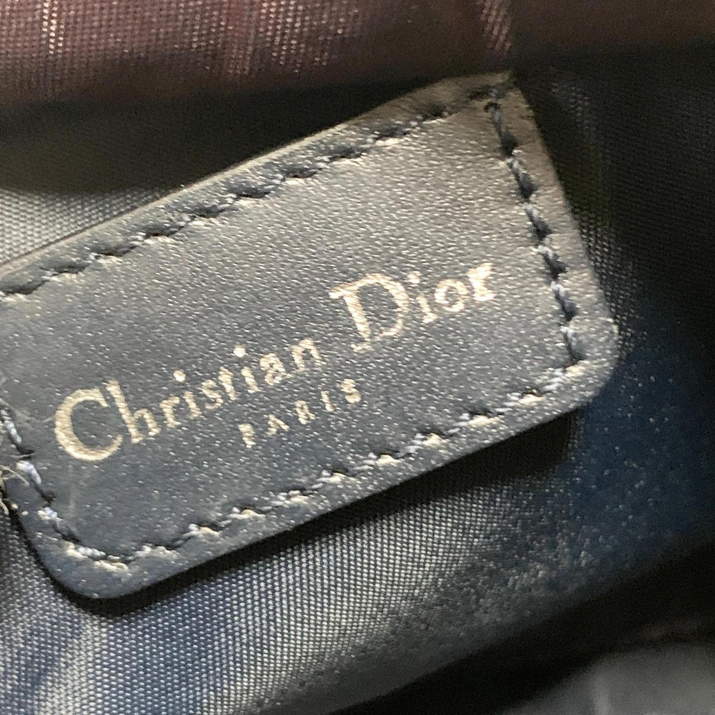 Christian Dior Pouch Trotter Accessory Pouch Purse Cosmetic Canvas Gray Auth