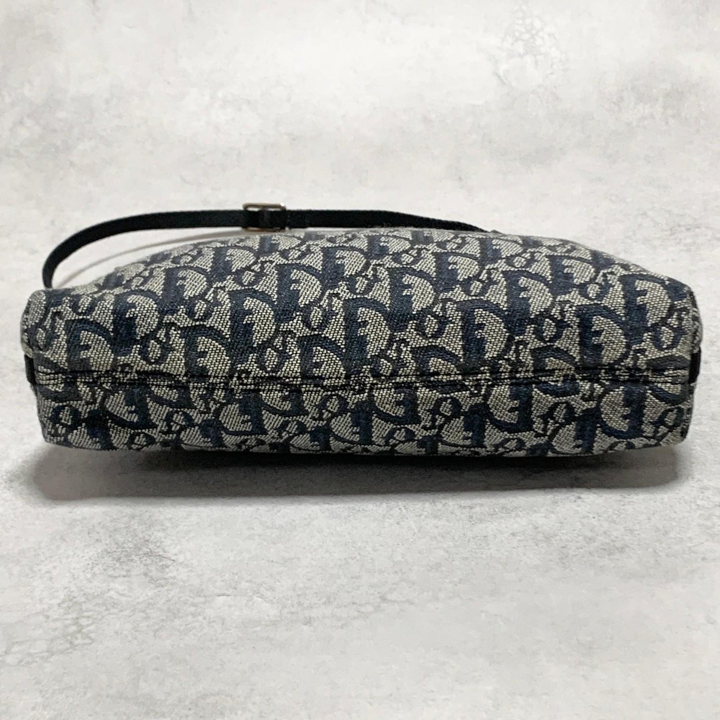 Christian Dior Pouch Trotter Accessory Pouch Purse Cosmetic Canvas Gray Auth