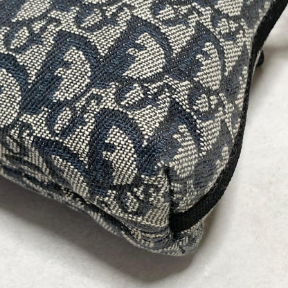 Christian Dior Pouch Trotter Accessory Pouch Purse Cosmetic Canvas Gray Auth