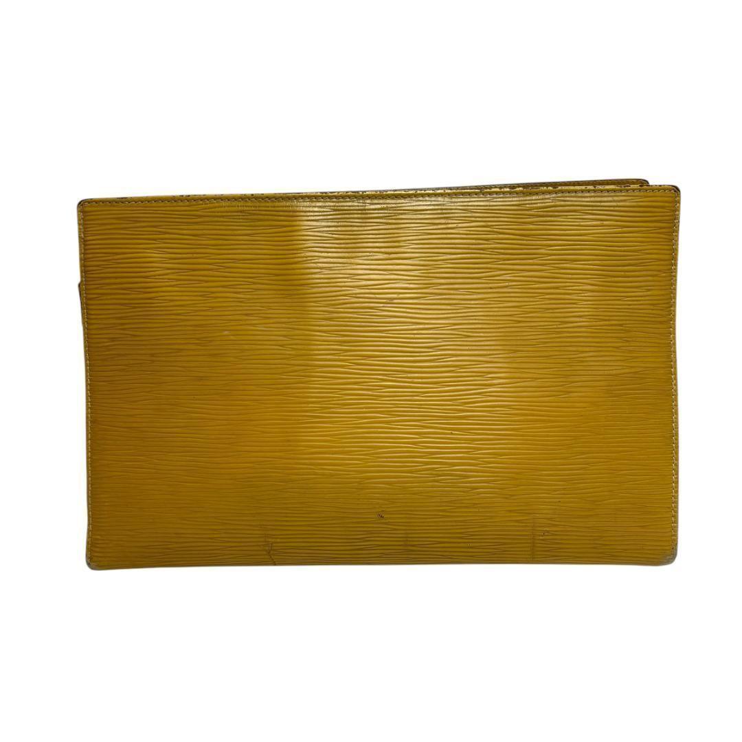 FENDI Clutch Bag Second Bag FF Yellow Authentic