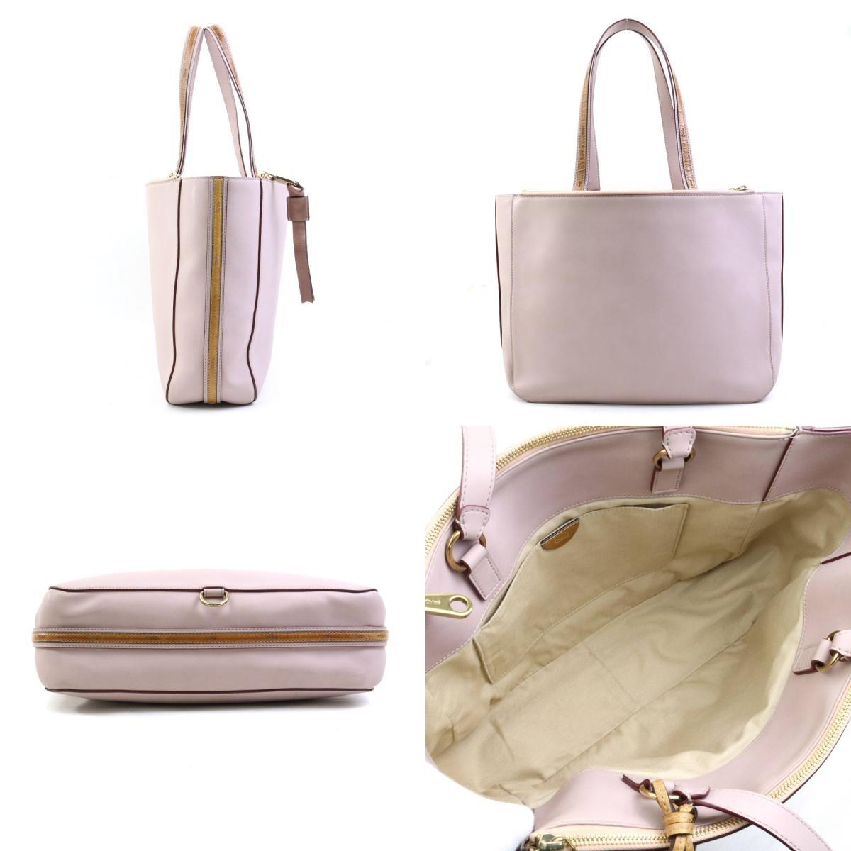 Chloe Hand Shoulder Bag Tote Purse Leather Dusty Pink Authentic