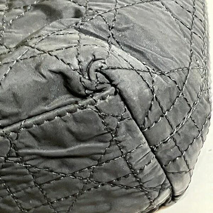 Christian Dior Hand Shoulder Bag Tote Purse Cannage Nylon Black Authentic