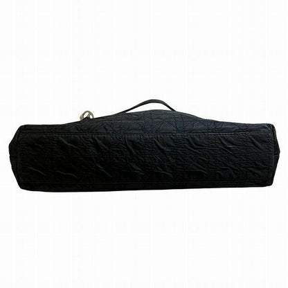 Christian Dior Hand Shoulder Bag Tote Purse Cannage Nylon Black Authentic