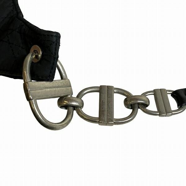 Christian Dior Hand Shoulder Bag Tote Purse Cannage Nylon Black Authentic