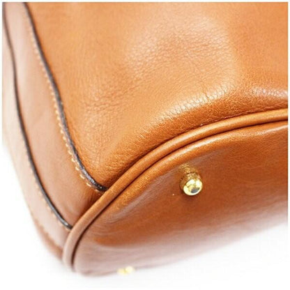 GUCCI Shoulder Bag Purse 2way Bamboo Leather Brown Authentic