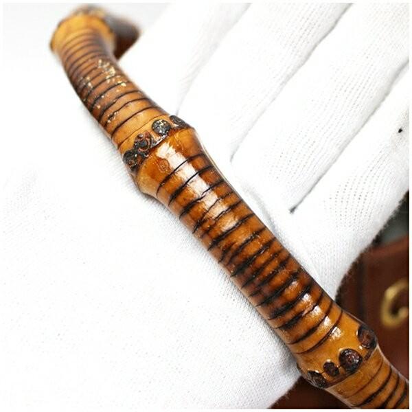 GUCCI Shoulder Bag Purse 2way Bamboo Leather Brown Authentic