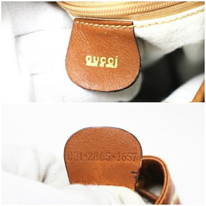 GUCCI Shoulder Bag Purse 2way Bamboo Leather Brown Authentic