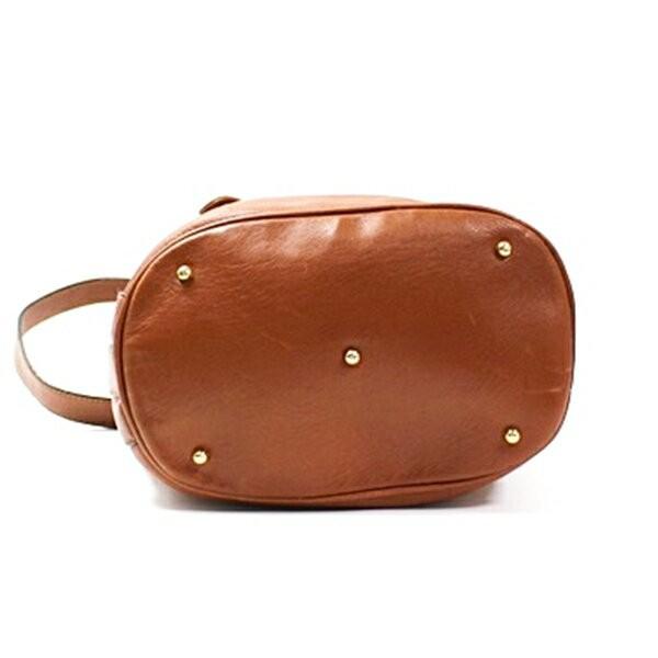 GUCCI Shoulder Bag Purse 2way Bamboo Leather Brown Authentic